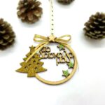 Χειροποίητο Ξύλινο στολίδι γούρι στο Δάσκαλο μου, Δεντράκι