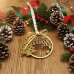 Χειροποίητο Ξύλινο στολίδι γούρι στο Δάσκαλο μου, Δεντράκι