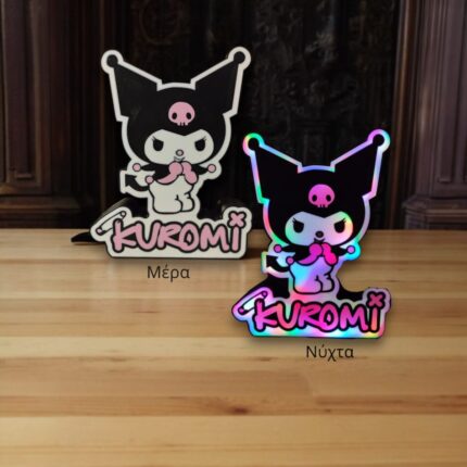 3D Φωτιστικό Kuromi με Τηλεχειριστήριο & LED Χρώματα