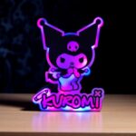 3D Φωτιστικό Kuromi με Τηλεχειριστήριο & LED Χρώματα