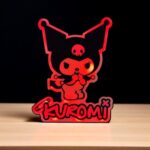 3D Φωτιστικό Kuromi με Τηλεχειριστήριο & LED Χρώματα