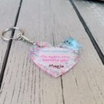 Μπρελόκ Καρδιά από Υγρό Γυαλί με 3D Φώκια – Φωσφορίζει στο Σκοτάδι