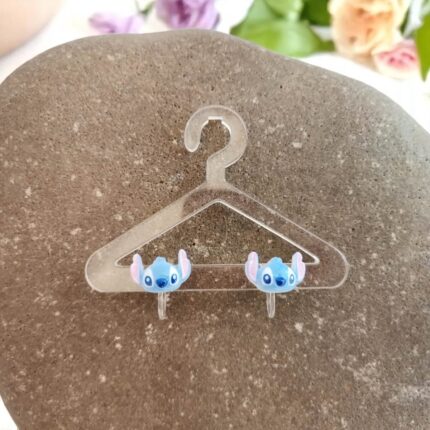 Χειροποίητα Σκουλαρίκια Stitch για Αυτιά Χωρίς Τρύπα – Ιδανικά για Παιδιά