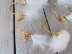 Χειροποίητα Βραχιόλια Bachelorette με Φτερά, Strass & Καρδιά με Χάραξη