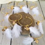 Χειροποίητα Βραχιόλια Bachelorette με Πέρλα, Strass, Φτερά & Χάραξη