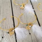 Χειροποίητα Βραχιόλια Bachelorette με Πέρλα, Strass, Φτερά & Χάραξη
