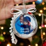 Χειροποίητη Χριστουγεννιάτικη μπάλα Plexiglass με φωτογραφία (8-12 εκ) Χειροποίητη Χριστουγεννιάτικη μπάλα Plexiglass με φωτογραφία (8-12 εκ)