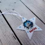 Χειροποίητo Χριστουγεννιάτικo Στολίδι Αστεράκι Όλαφ Frozen από Αλουμίνιο με Όνομα